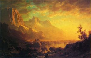 Wind River, Wyoming -  Albert Bierstadt Oil Painting