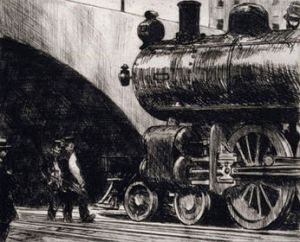 The Locomotive - Oil Painting Reproduction On Canvas