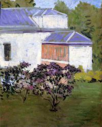 Yerres, Part of the South Facade of the \'Casin\' -  Gustave Caillebotte Oil Painting