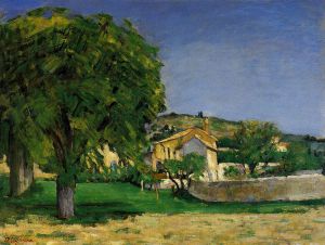 Chestnut Trees and Farmstead of Jas de Bouffin -  Paul Cezanne Oil Painting