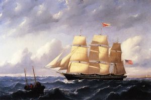 Whaleship 'Twilight' of New Bedford - William Bradford Oil Painting