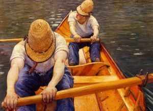 Oarsmen -  Gustave Caillebotte Oil Painting