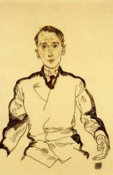 Portrait of Heinrich Rieger -   Egon Schiele Oil Painting