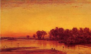 The Platte River -  Thomas Worthington Whittredge Oil Painting