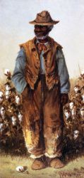 Negro Man in Cotton Field - William Aiken Walker oil painting