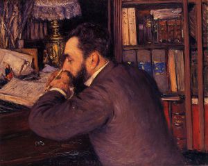 Portrait of Henri Cordier -   Gustave Caillebotte Oil Painting