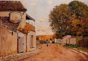 Street in Louveciennes (Rue de la Princesse) - Alfred Sisley Oil Painting