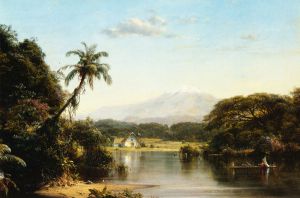 Scene on the Magdalena -   Frederic Edwin Church Oil Painting