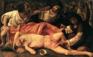 Drunkennes of Noah - Giovanni Bellini Oil Painting