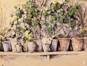 Flowerpots -    Paul Cezanne Oil Painting