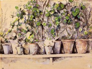 Flowerpots - Paul Cezanne Oil Painting