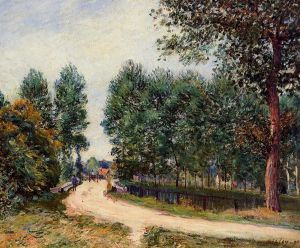 The Path from Saint-Mammes, Morning -  Alfred Sisley Oil Painting