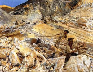 Bringing Down Marble from the Quarries to Carrara - John Singer Sargent Oil Painting