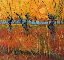 Willows at Sunset - Vincent Van Gogh Oil Painting