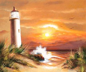 Lighthouse Effect - Oil Painting Reproduction On Canvas
