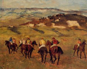 Racehorses II - Edgar Degas Oil Painting