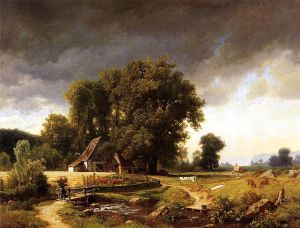 Westphalian Landscape -   Albert Bierstadt Oil Painting