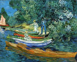 Rowing Boats on the Banks of the Oise - Vincent Van Gogh Oil Painting