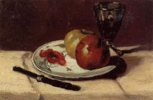 Still Life-Apples and a Glass - Paul Cezanne Oil Painting