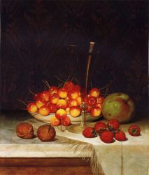 Fruit and Wine - William Mason Brown Oil Painting