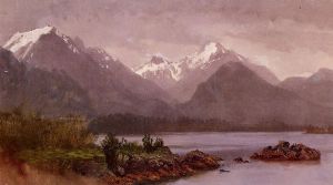 The Grand Tetons, Wyoming -   Albert Bierstadt Oil Painting
