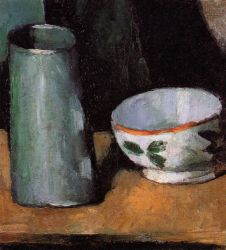 Still Life, Bowl and Milk Jug -    Paul Cezanne Oil Painting