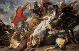 Lion Hunt -   Peter Paul Rubens oil painting