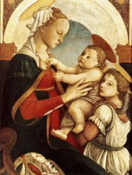 Madonna and Child with an Angel III -   Sandro Botticelli oil painting