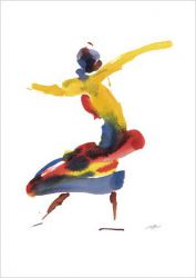Modern Abstract-Dancing Woman - Oil Painting Reproduction On Canvas