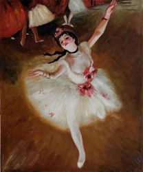 Star Dancer (On Stage) - Edgar Degas Oil Painting