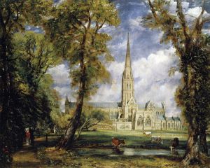 Salisbury Cathedral from the Bishop\'s Garden -  John Constable Oil Painting