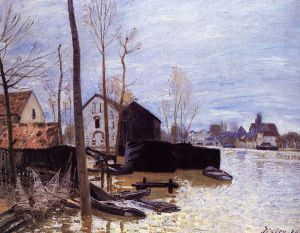 Flooding at Moret - Oil Painting Reproduction On Canvas