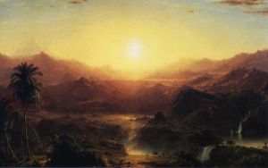 The Andes of Ecuador -  Frederic Edwin Church Oil Painting