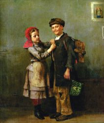 Saint Patrick\'s Day -  John George Brown Oil Painting