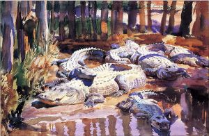 Muddy Alligators -   John Singer Sargent Oil Painting