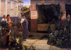 The Flower Market - Sir Lawrence Alma-Tadema Oil Painting