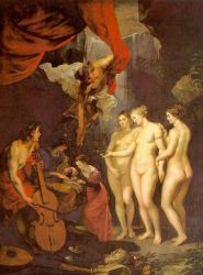 Education of Marie de Medici - Peter Paul Rubens oil painting