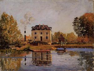 Factory in the Flood, Bougival - Oil Painting Reproduction On Canvas