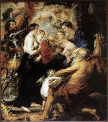 Our Lady with the Saints -  Peter Paul Rubens oil painting