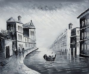 Walking Venice - Oil Painting Reproduction On Canvas
