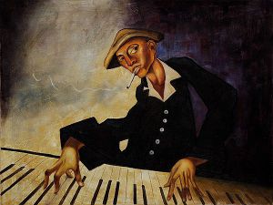 Smooth Pianist - Oil Painting Reproduction On Canvas