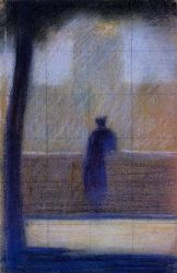 Man Leaning on a Parapet - by Georges Seurat