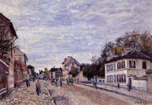 Street Scene in Marly - Oil Painting Reproduction On Canvas