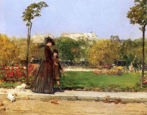In the Park, Paris - William Merritt Chase Oil Painting