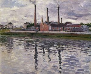 Factories at Argenteuil - Gustave Caillebotte Oil Painting