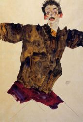 Self Portrait with Outstretched Arms -   Egon Schiele Oil Painting