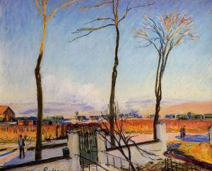 Winter Sun, Moret -   Alfred Sisley Oil Painting