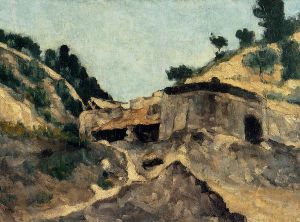 Landscape with Watermill -  Paul Cezanne Oil Painting