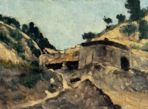 Landscape with Watermill - Paul Cezanne Oil Painting