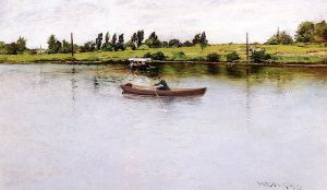 Pulling for Shore - William Merritt Chase Oil Painting